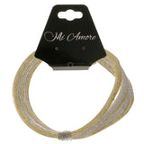 Glittery Layered Fashion-Bracelet Gold-Tone Color  #2390