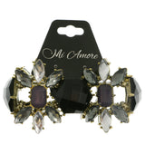 Colorful & Gold-Tone Colored Metal Bracelet With Faceted Accents #2403