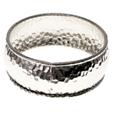 Silver-Tone Metal Bangle-Bracelet #2417