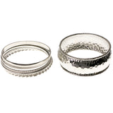 Silver-Tone Metal Bangle-Bracelet #2417