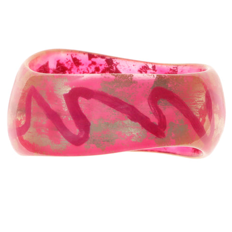 Pink Acrylic Bangle-Bracelet #2423