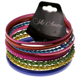 Colorful Metal Multiple-Bangle-Bracelet #2429
