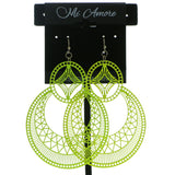 Filigree Dangle-Earrings Yellow Color  #547