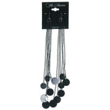 Black Metal Dangle-Earrings #1665