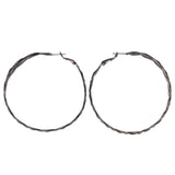 Bronze-Tone Metal Hoop-Earrings #1723