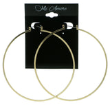 Gold-Tone Metal Hoop-Earrings #1864