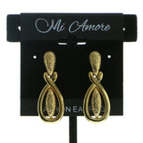 Gold-Tone Metal Dangle-Earrings #573