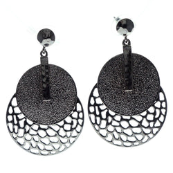 Silver-Tone Metal Dangle-Earrings #574