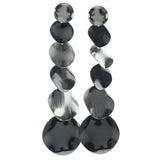 Silver-Tone Metal Dangle-Earrings #594