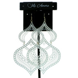 Filigree Drop-Dangle-Earrings White Color  #606