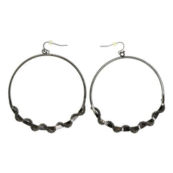 Silver-Tone Metal Dangle-Earrings #2190
