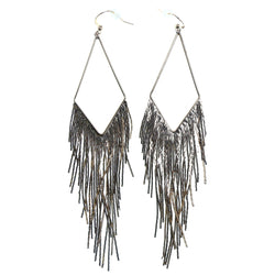 Gold-Tone Metal Dangle-Earrings #2207