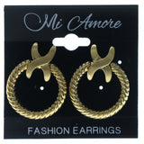 Wreath Stud-Earrings Gold-Tone Color  #612