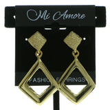 Gold-Tone Metal Dangle-Earrings #641