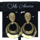 Gold-Tone Metal Dangle-Earrings #642