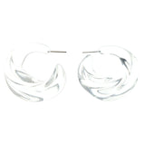 Clear Acrylic Hoop-Earrings #663