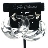 Clear Acrylic Hoop-Earrings #663