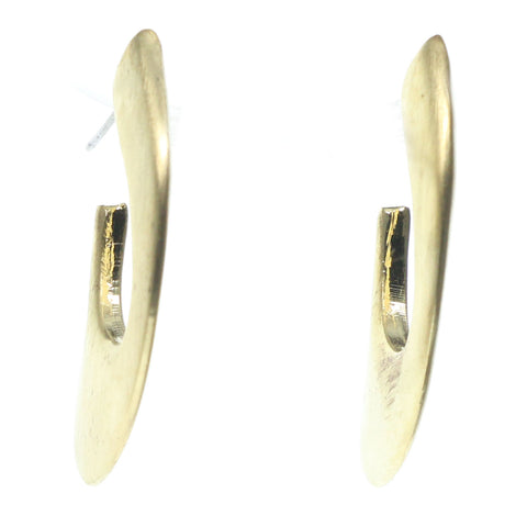 Gold-Tone Metal Dangle-Earrings #670