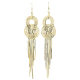 Gold-Tone Metal Dangle-Earrings #674