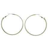 Gold-Tone Metal Hoop-Earrings #676