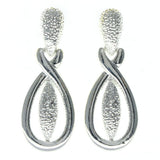 Silver-Tone Metal Dangle-Earrings #695