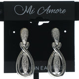 Silver-Tone Metal Dangle-Earrings #695
