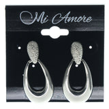 Silver-Tone Metal Dangle-Earrings #697