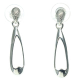 Silver-Tone Metal Dangle-Earrings #699