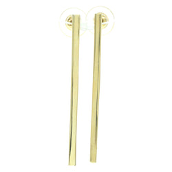 Gold-Tone Metal Dangle-Earrings #707