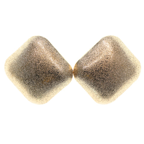 Gold-Tone Metal Stud-Earrings #737