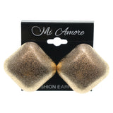 Gold-Tone Metal Stud-Earrings #737