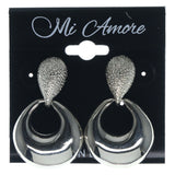 Silver-Tone Metal Dangle-Earrings #755