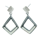 Silver-Tone Metal Dangle-Earrings #756