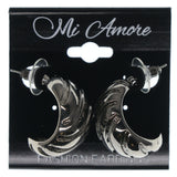Silver-Tone Metal Dangle-Earrings #761