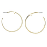Cross Hoop-Earrings Gold-Tone Color  #764