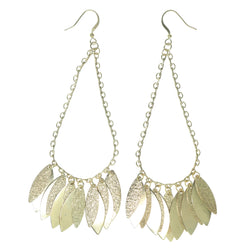 Gold-Tone Metal Dangle-Earrings #765