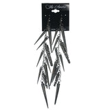 Silver-Tone Metal Dangle-Earrings #769