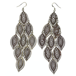 Gold-Tone Metal Chandelier-Earrings #773
