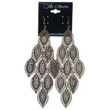 Gold-Tone Metal Chandelier-Earrings #773