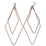 Gold-Tone Metal Dangle-Earrings #833