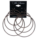 Glitter Dangle-Earrings Bronze-Tone Color  #843