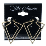 Gold-Tone Metal Hoop-Earrings #913