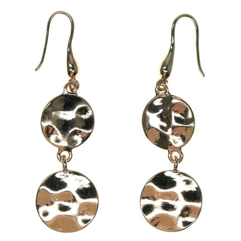 Gold-Tone Metal Dangle-Earrings #940
