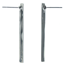 Silver-Tone Metal Dangle-Earrings #943