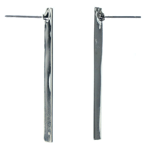 Silver-Tone Metal Dangle-Earrings #943