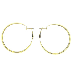 Gold-Tone Metal Hoop-Earrings #945