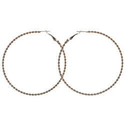 Gold-Tone Metal Hoop-Earrings #1001