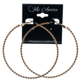 Gold-Tone Metal Hoop-Earrings #1001