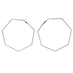 Gold-Tone Metal Hoop-Earrings #1059