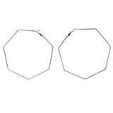 Gold-Tone Metal Hoop-Earrings #1059